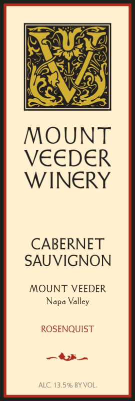 Mount Veeder Winery Rosenquist Vineyard Cabernet Sauvignon 2013 Front Label