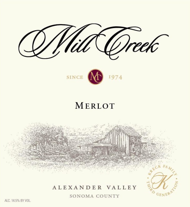 Mill Creek Merlot 2014 Front Label