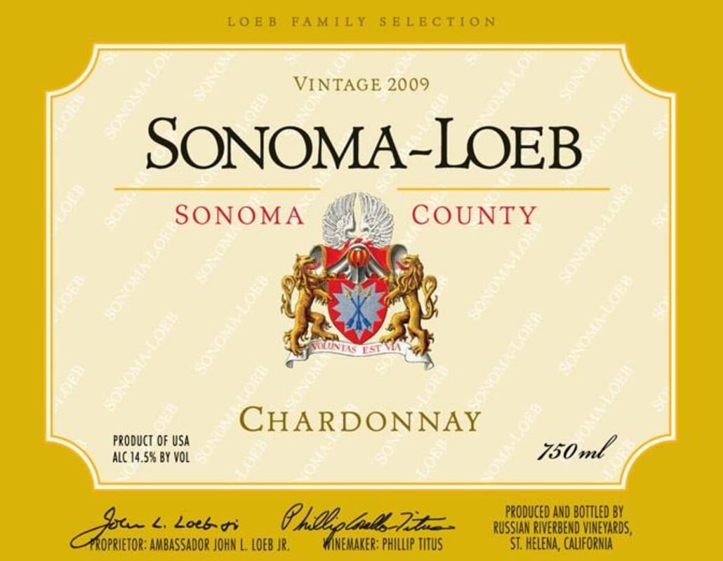 Sonoma-Loeb Chardonnay 2009 Front Label