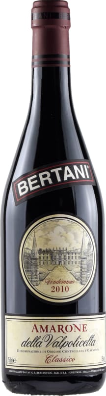 Bertani Amarone Classico 2010 Front Bottle Shot