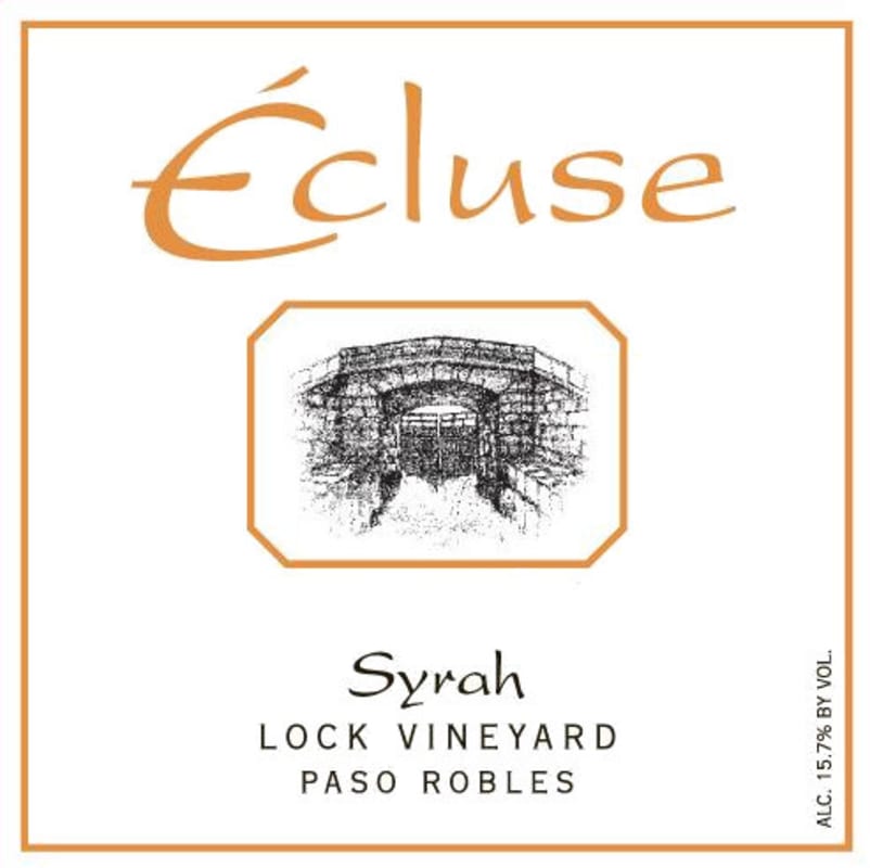 Ecluse Wines Lock Vineyard Syrah 2007 Front Label