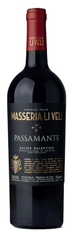 Masseria Li Veli Passamante Salice Salentino Negroamaro 2019 Front Bottle Shot