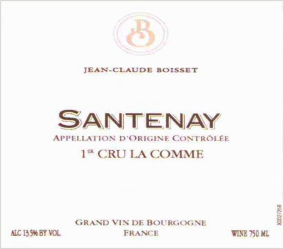 Jean-Claude Boisset Santenay La Comme Premier Cru 2009 Front Label