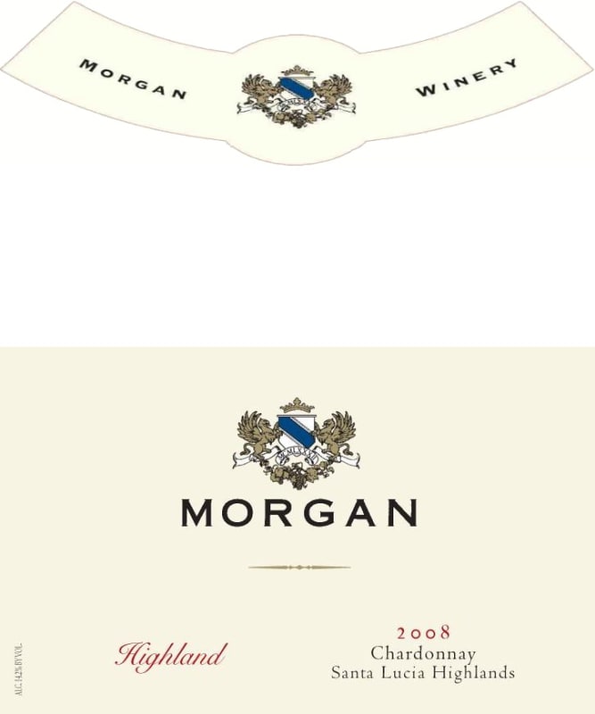 Morgan Highland Chardonnay 2008 Front Label