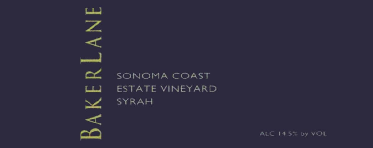 Baker Lane Estate Vineyard Syrah 2006 Front Label