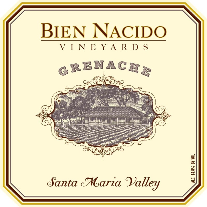 Bien Nacido Estate Bien Nacido Vineyard Grenache 2013 Front Label