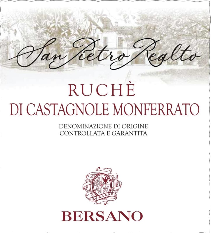 Bersano Ruche di Castagnole Monferrato San Pietro Realto 2016 Front Label