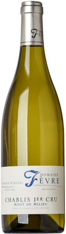 Nathalie & Gilles Fevre Chablis Mont de Milieu Premier Cru 2022 Front Bottle Shot