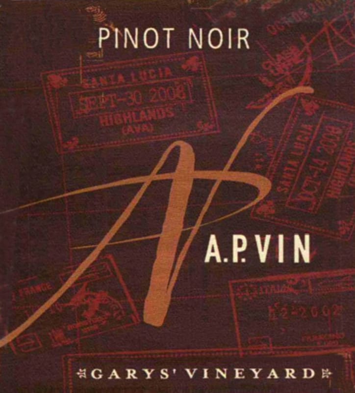 A.P. Vin Garys' Vineyard Pinot Noir 2008 Front Label