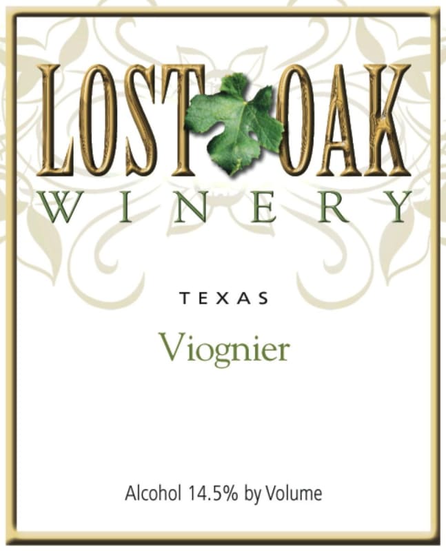Lost Oak Winery Viognier 2015 Front Label