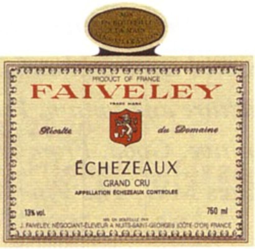Faiveley Echezeaux Grand Cru 1996 Front Label