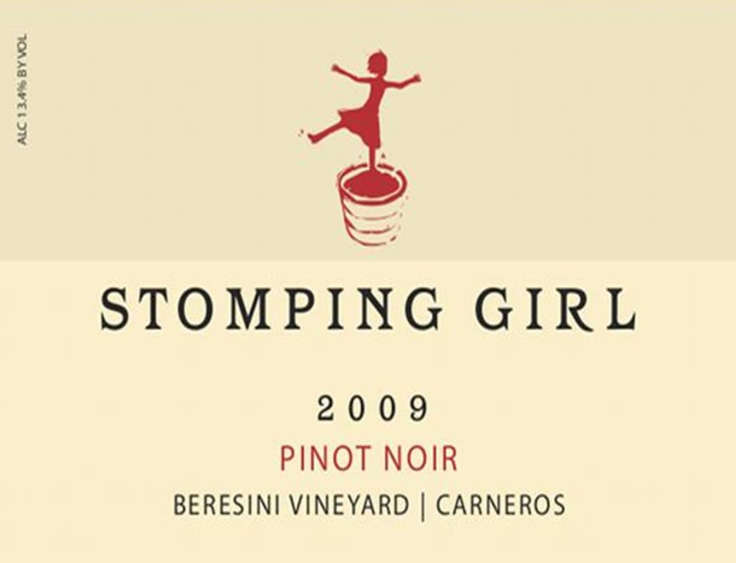 Stomping Girl Beresini Vineyard Pinot Noir 2009 Front Label