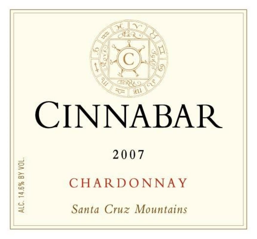 Cinnabar Santa Cruz Mountains Chardonnay 2007 Front Label