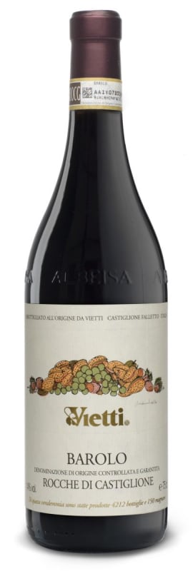 Vietti Barolo Rocche di Castiglione (stained labels) 2016 Front Bottle Shot