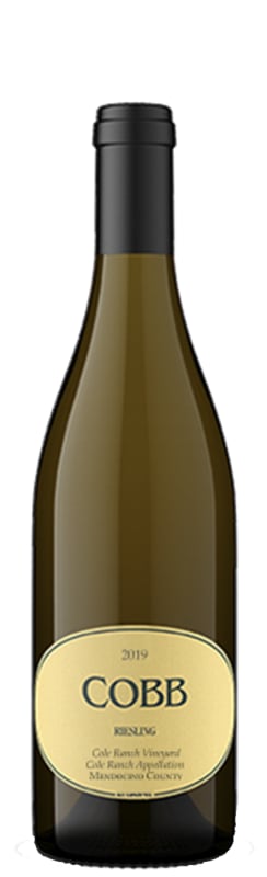 Cobb Wines Cole Ranch Vineyard Riesling 2019 Front Bottle Shot