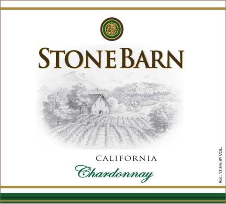 Delicato Stone Barn Vineyards Chardonnay 2012 Front Label