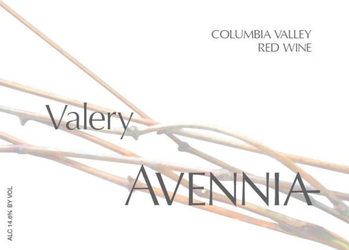 Avennia Valery Red 2015 Front Label