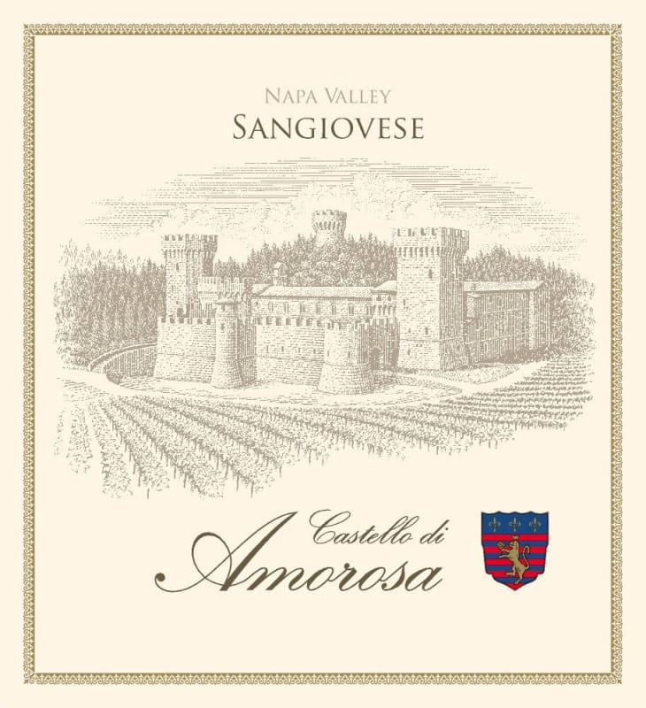Castello di Amorosa Sangiovese 2013 Front Label