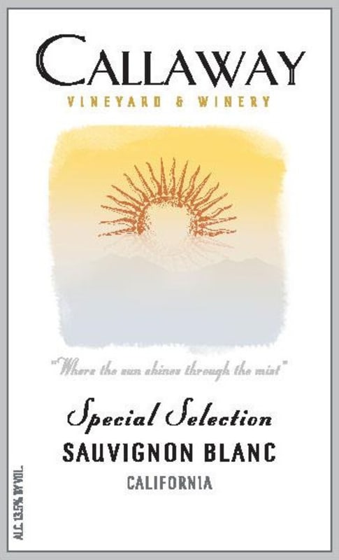 Callaway Special Selection Sauvignon Blanc 2015 Front Label
