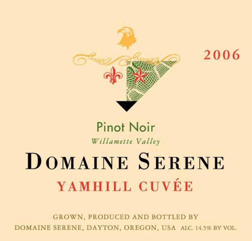 Domaine Serene Yamhill Cuvee Pinot Noir 2006 Front Label
