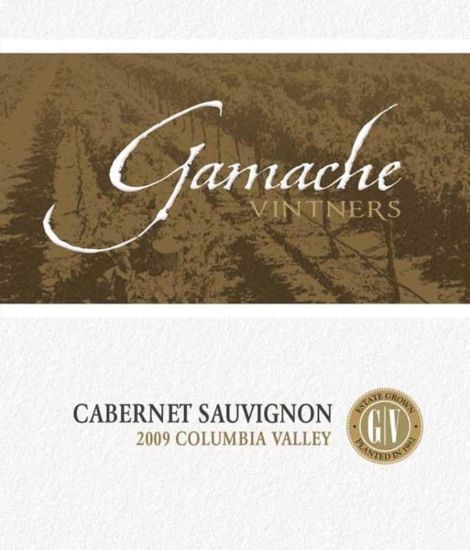Gamache Vintners Estate Cabernet Sauvignon 2009 Front Label