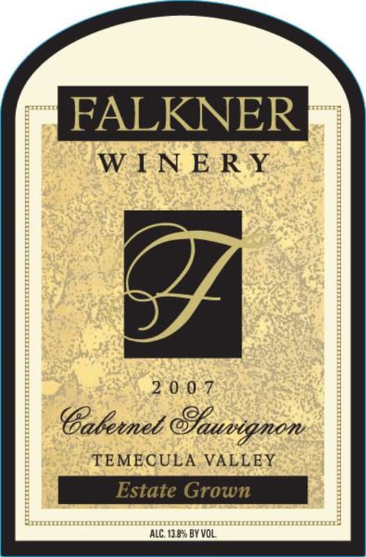 Falkner Winery Cabernet Sauvignon 2007 Front Label