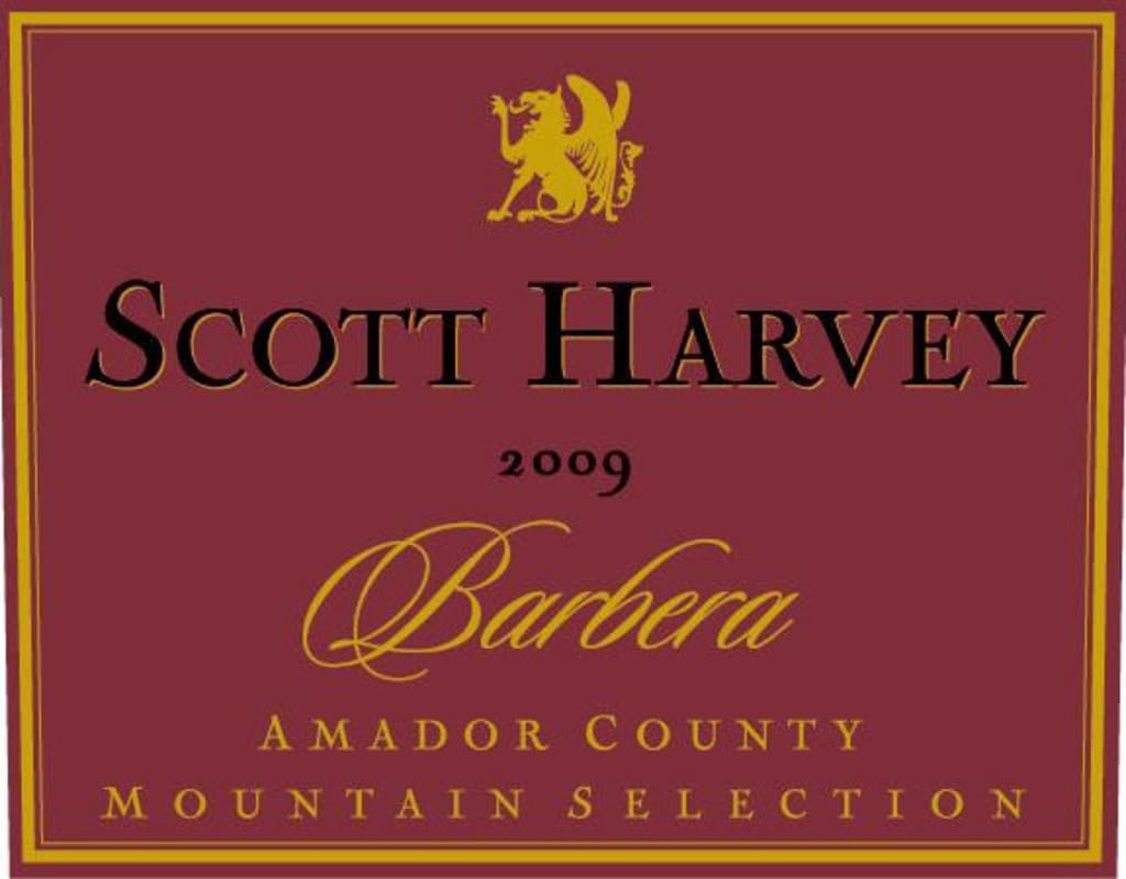 Scott Harvey Mountain Selection Barbera 2009 Front Label