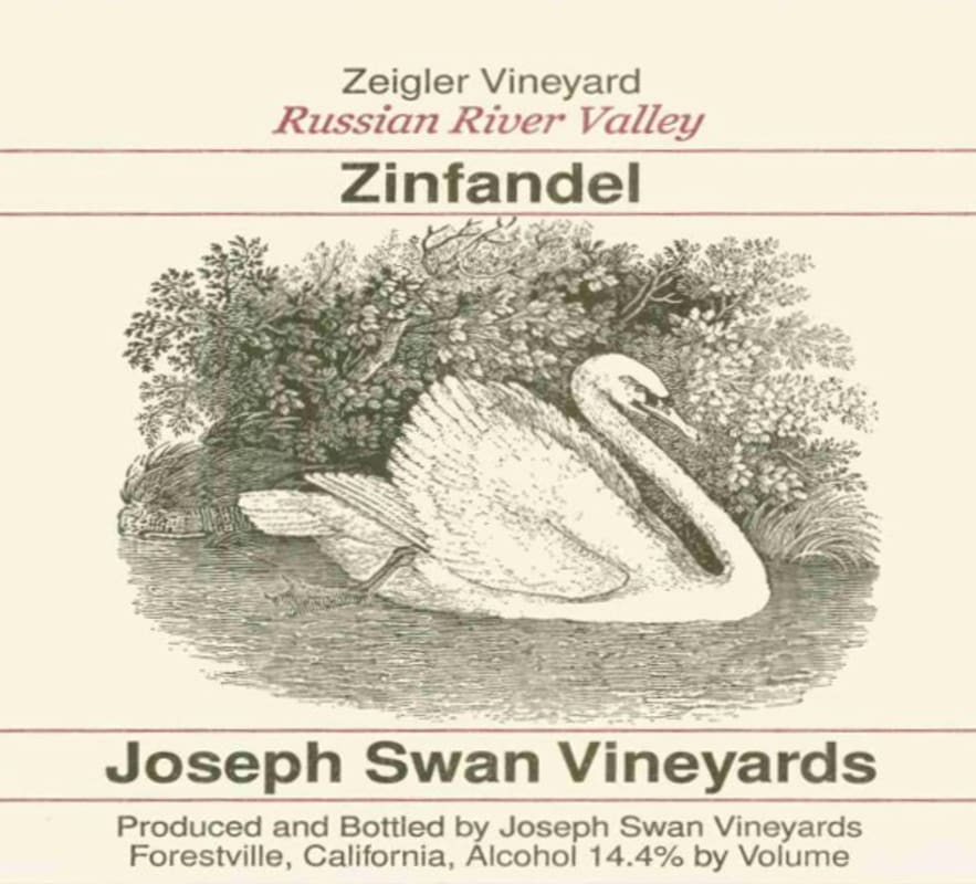 Joseph Swan Ziegler Vineyard Zinfandel 2007 Front Label