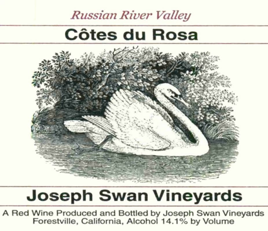 Joseph Swan Cotes du Rosa 2007 Front Label