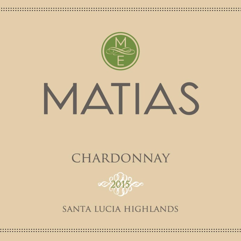 Matias Santa Lucia Highlands Chardonnay 2015 Front Label