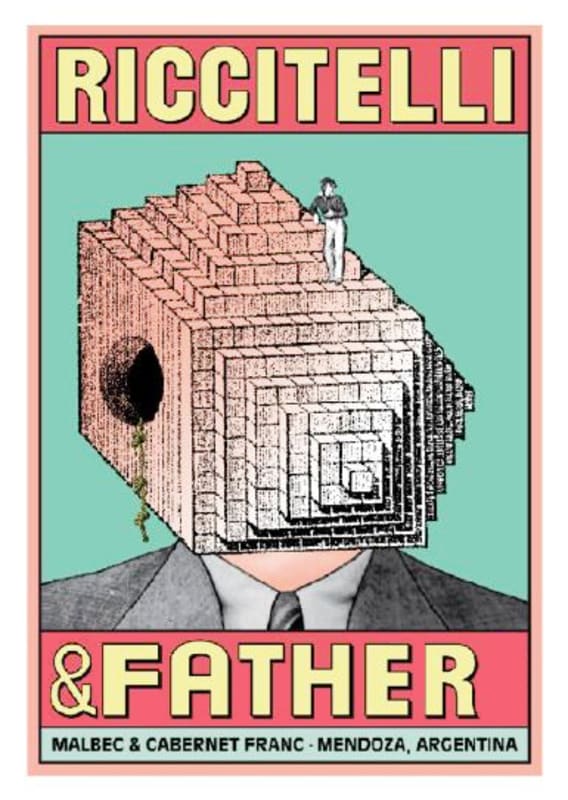 Matias Riccitelli Wines Riccitelli and Father Malbec-Cabernet Franc 2017 Front Label
