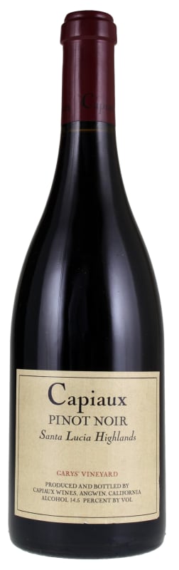 Capiaux Cellars Garys' Vineyard Pinot Noir 2016 Front Bottle Shot