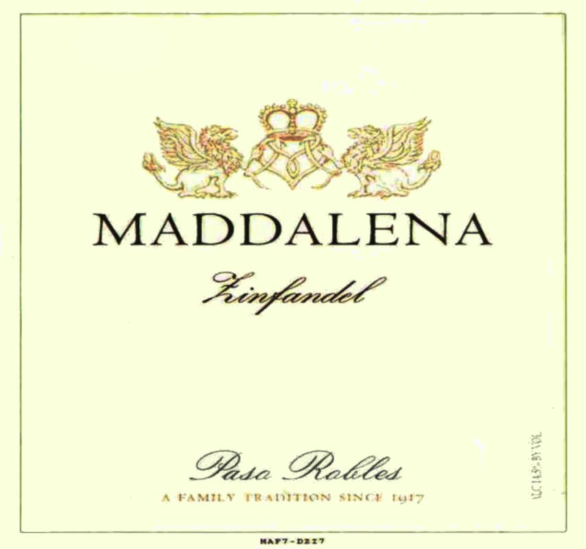 Maddalena Zinfandel 2010 Front Label
