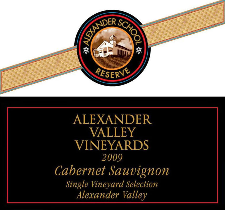 Alexander Valley Vineyards School Reserve Cabernet Sauvignon 2009 Front Label