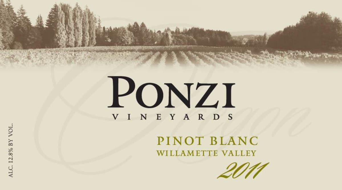 Ponzi Pinot Blanc 2011 Front Label