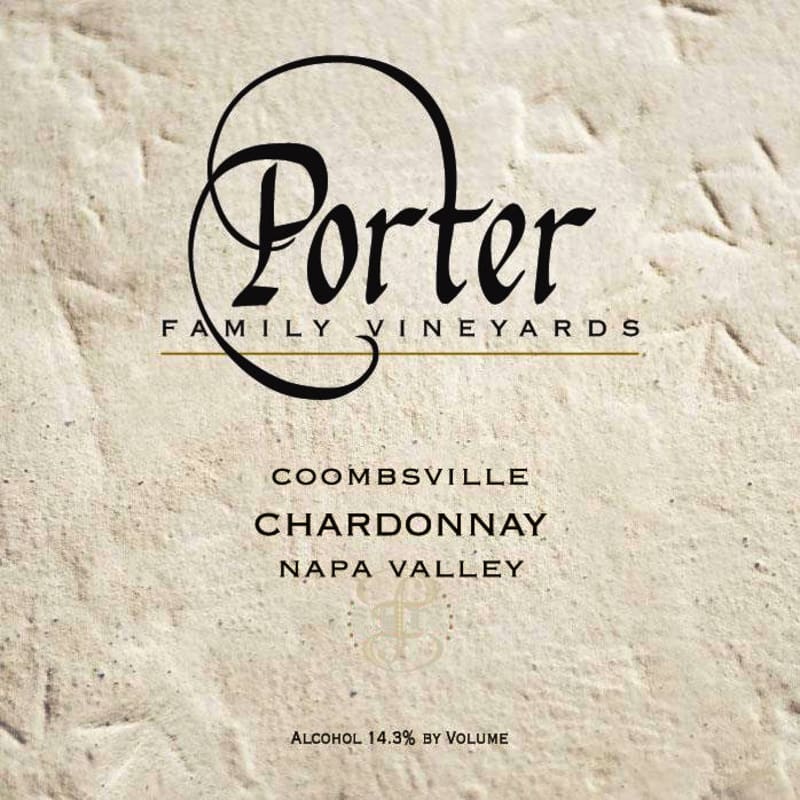 Porter Family Vineyards Chardonnay 2015 Front Label