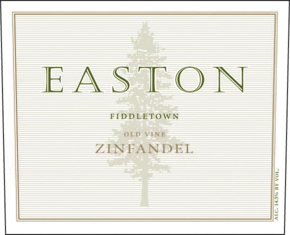 Easton Old Vine Zinfandel 2012 Front Label