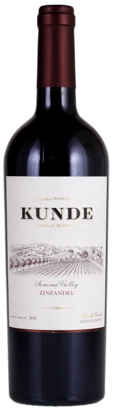 Kunde Estate Zinfandel 2015 Front Bottle Shot