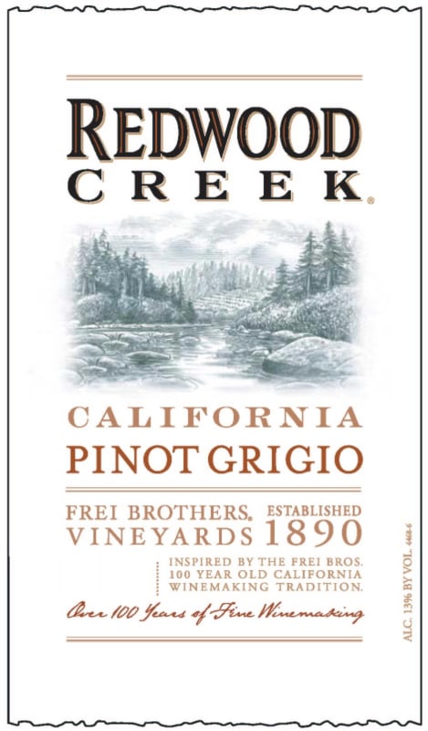 Redwood Creek Pinot Grigio 2007 Front Label
