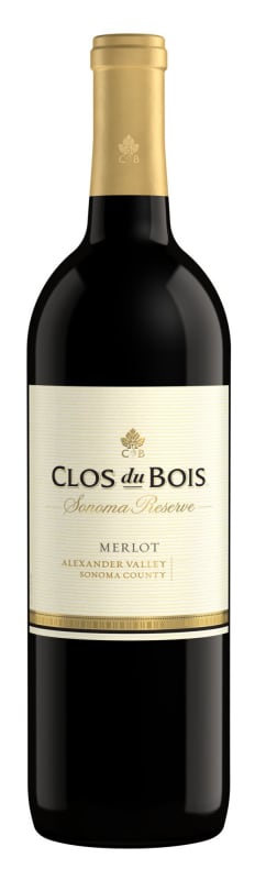 Clos du Bois Alexander Valley Reserve Merlot 2016 Front Bottle Shot