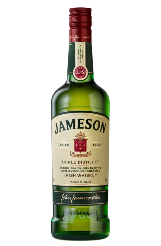 Jameson Irish Whiskey Front Bottle Shot