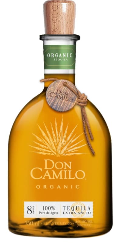 Don Camilo Organico Extra Anejo Tequila Front Bottle Shot