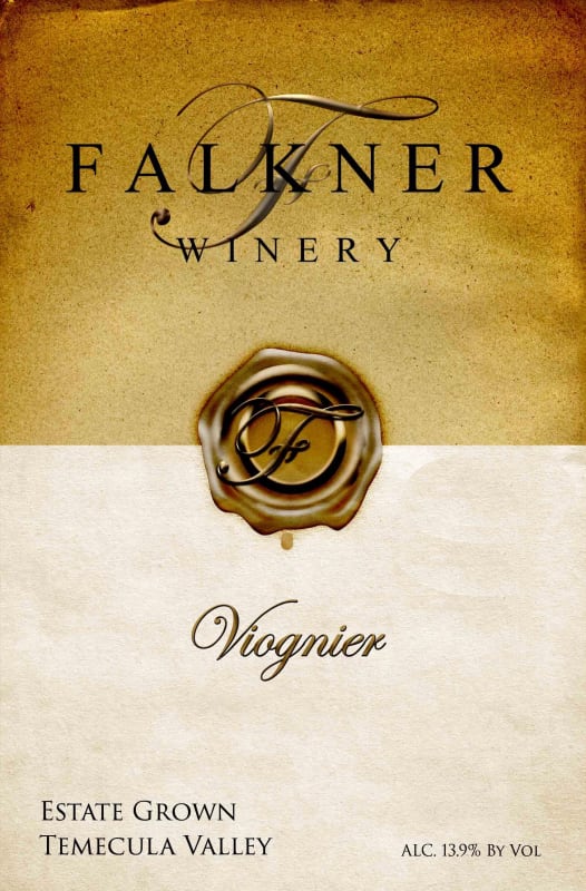 Falkner Winery Viognier 2016 Front Label