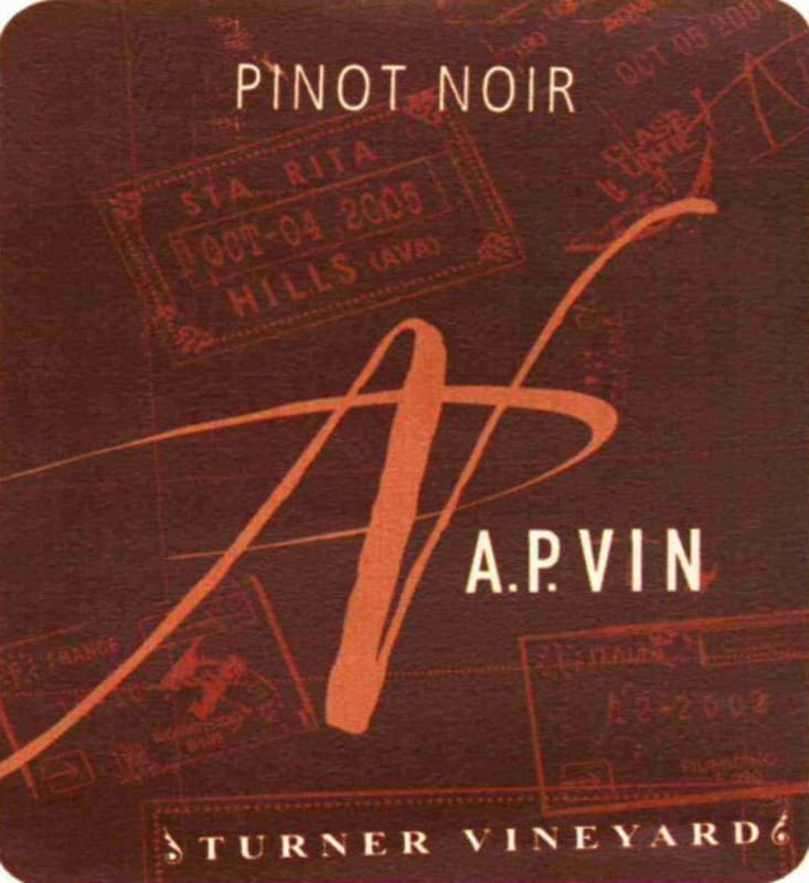 A.P. Vin Turner Vineyard Pinot Noir 2007 Front Label