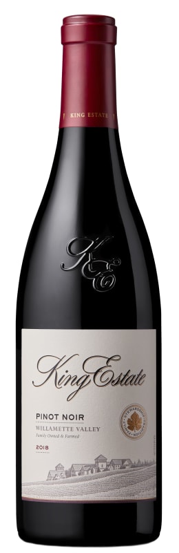 King Estate Willamette Valley Pinot Noir 2018 Front Bottle Shot