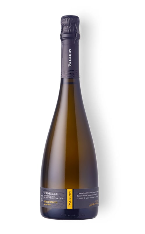 Paladin Millesimato Extra Dry Prosecco 2020 Front Bottle Shot