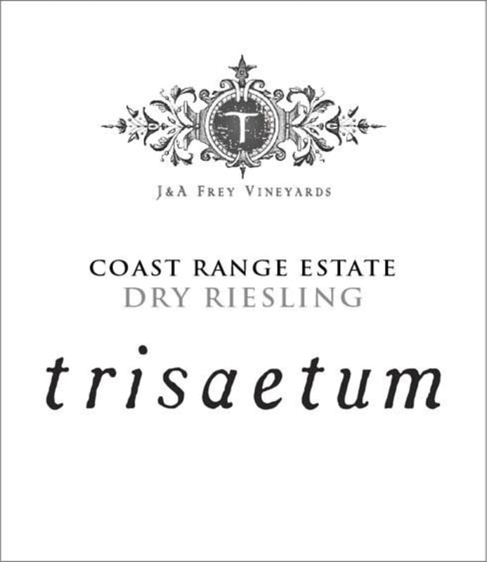 Trisaetum Coast Range Vineyard Dry Riesling 2015 Front Label