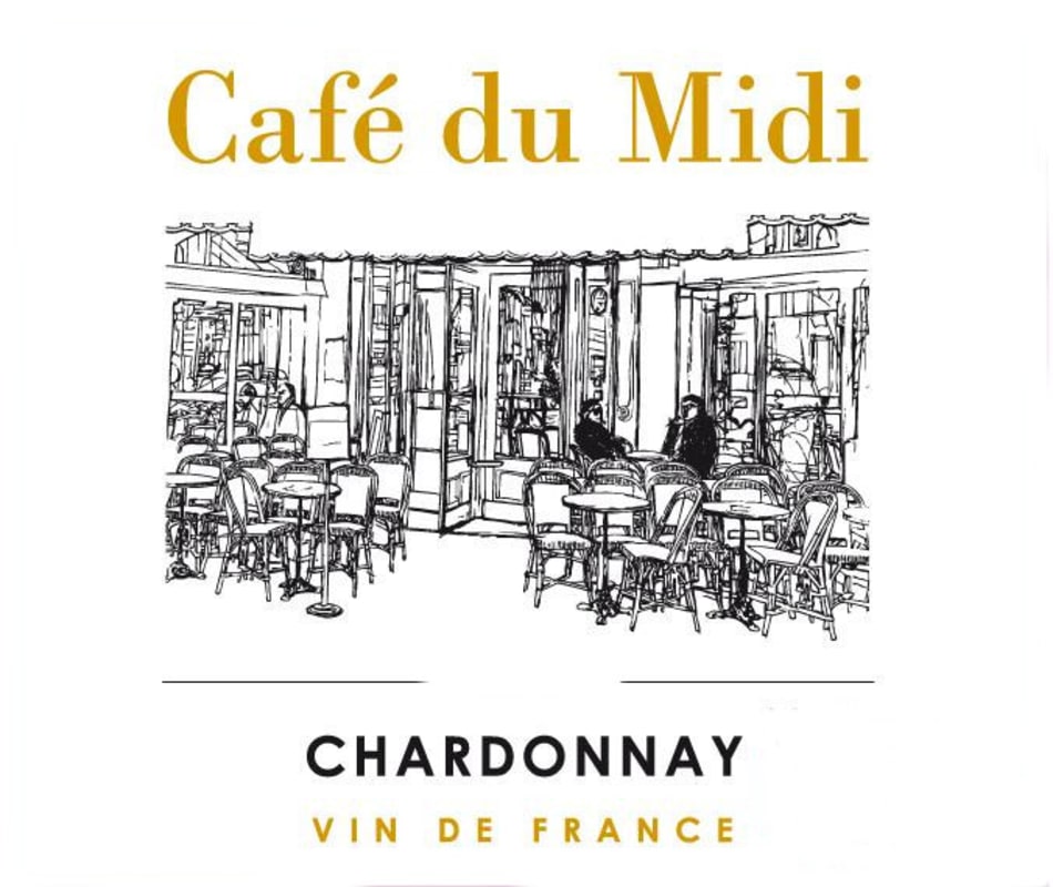 Cafe du Midi Chardonnay 2016 Front Label