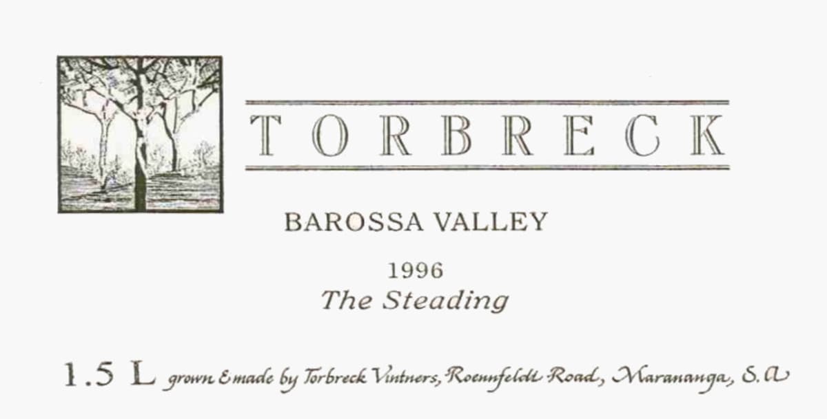 Torbreck The Steading Red 1996 Front Label