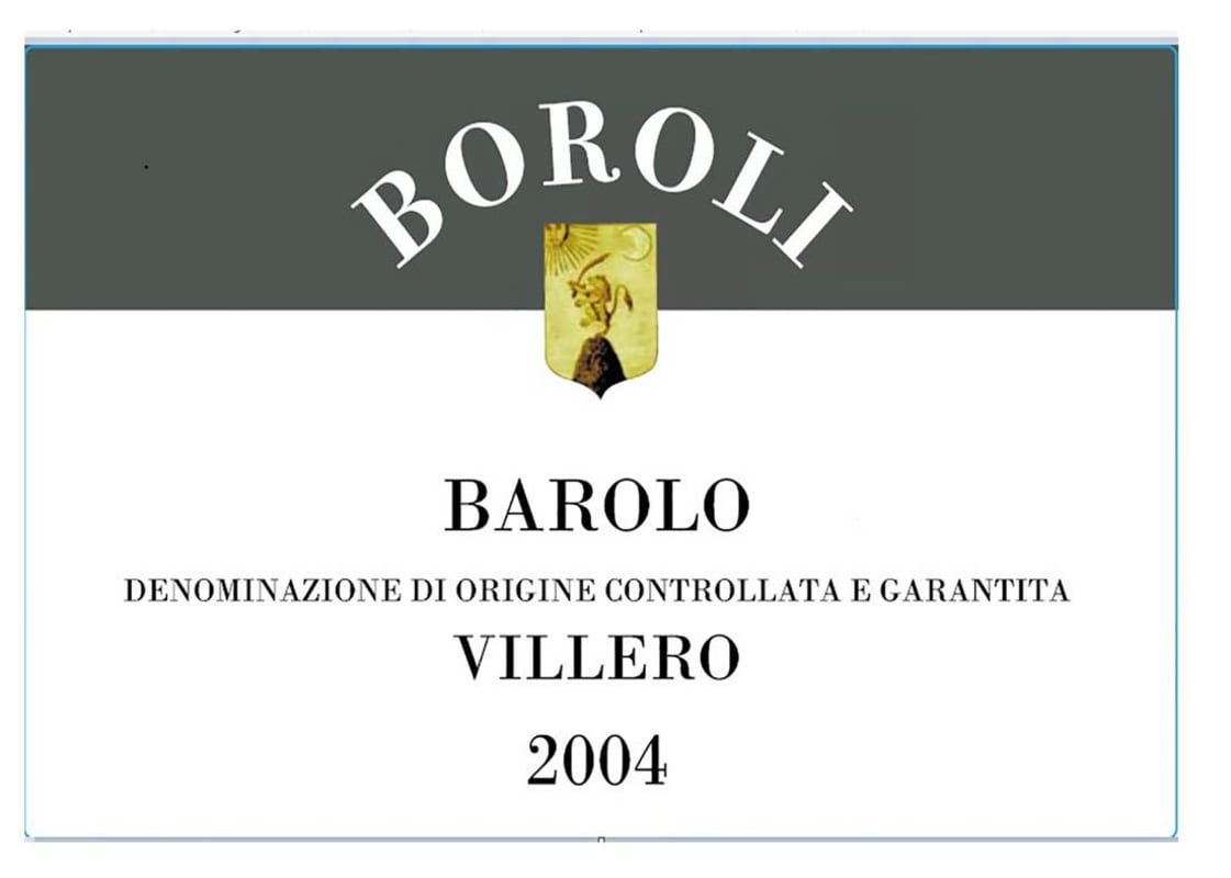 Boroli Barolo Villero (1.5 Liter Magnum) 2004 Front Label